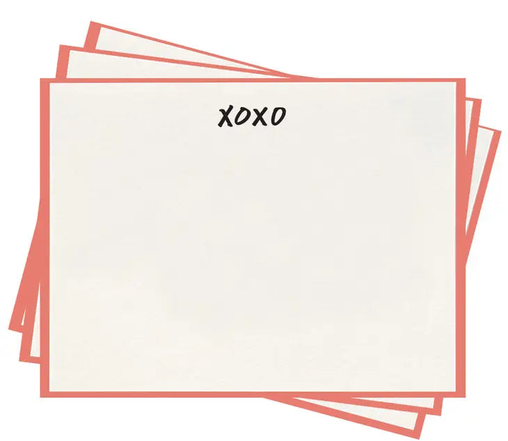 XOXO Flat Notecard Set