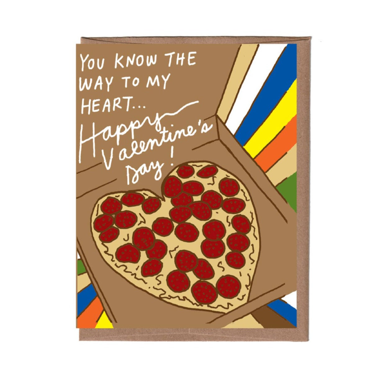 Heart Pizza Scratch & Sniff Valentine Card