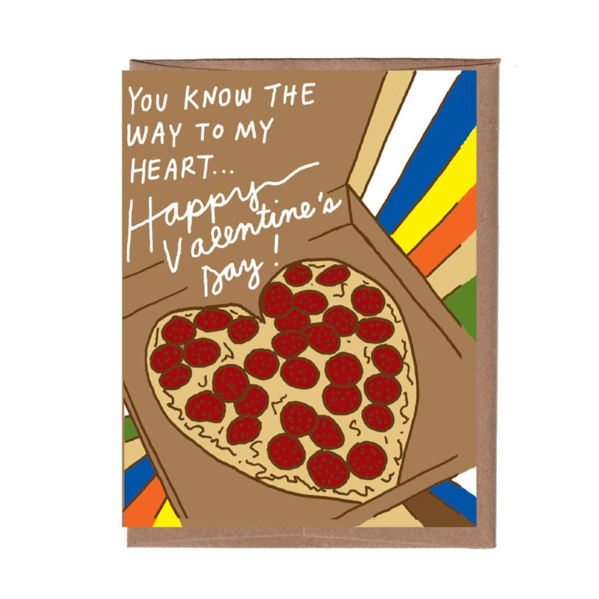 Heart Pizza Scratch &amp; Sniff Valentine Card