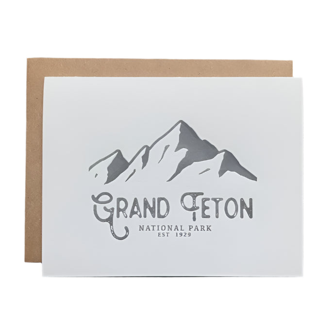 Grand Teton Mountain Peak Greeting Card