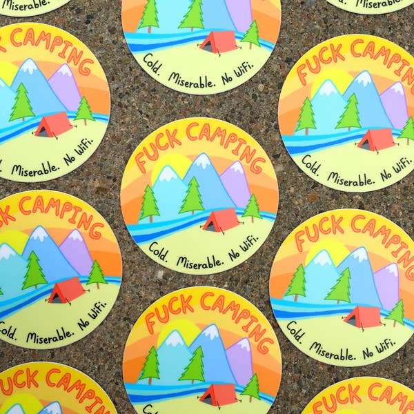 Camping Sucks Sticker