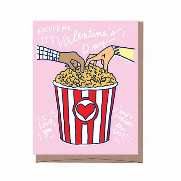 Valentine Popcorn Card