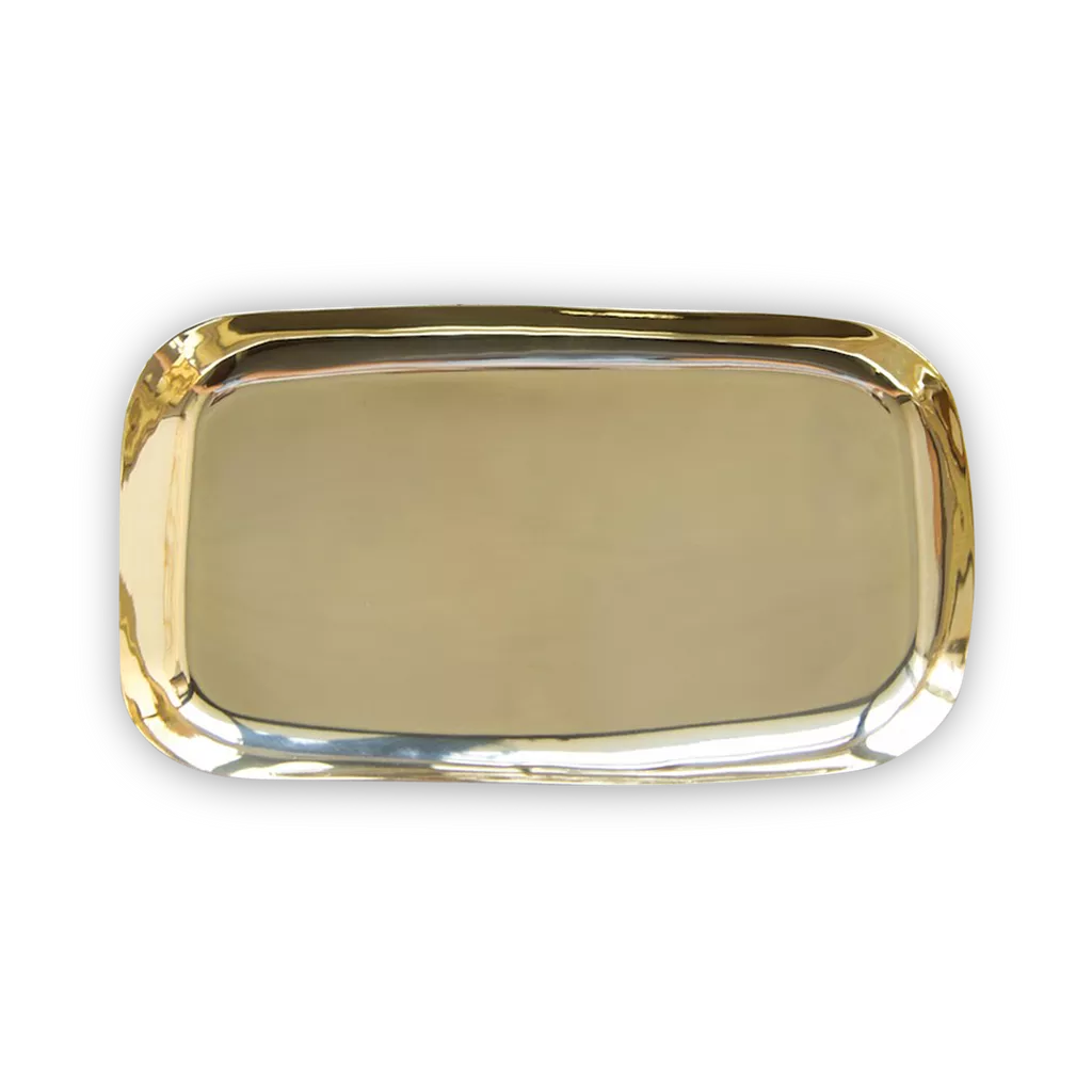 Sculpt Large Platter in Brass