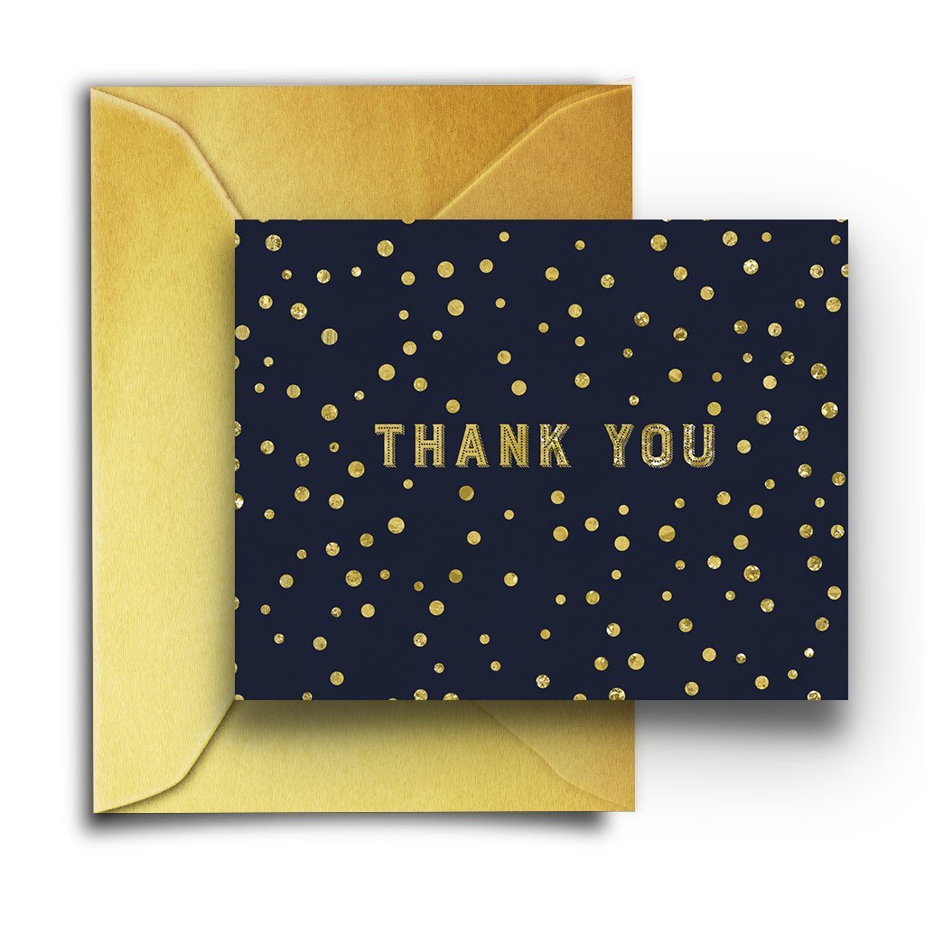 Navy &amp; Gold Thank You Box Set