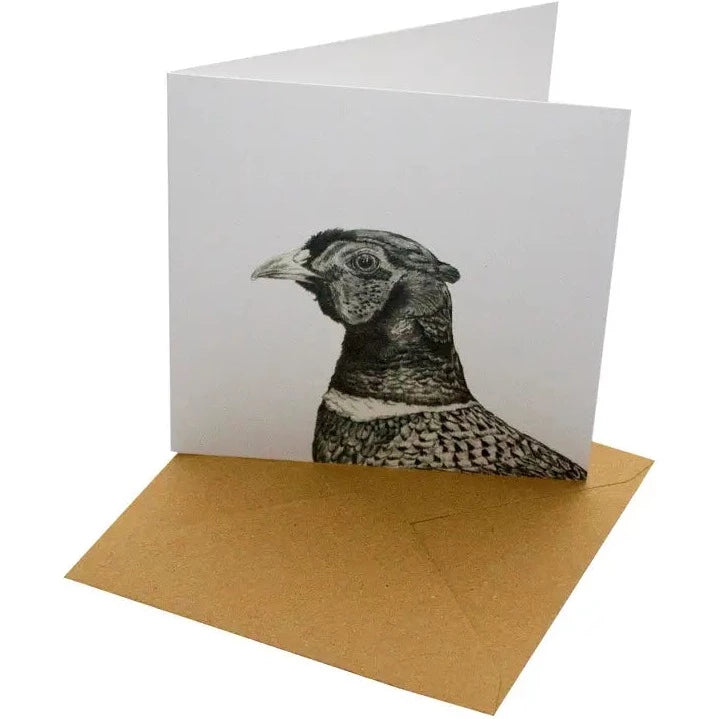 Black &amp; White Pheasant Card