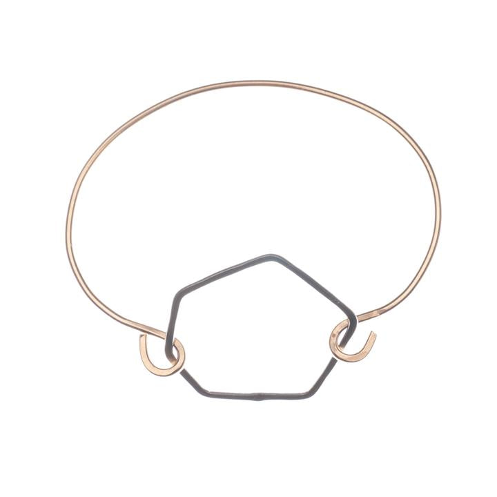 Drifter Bronze + Silver Hook Octagon Bracelet