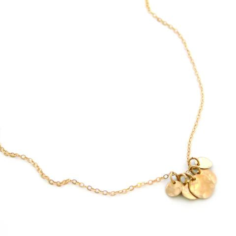 Five Shimmering Disks Necklace