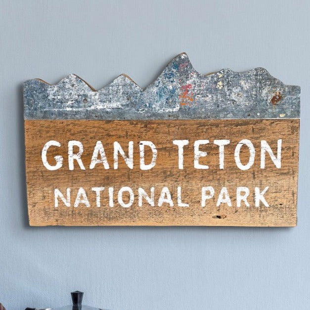 Grand Teton Barnwood Sign