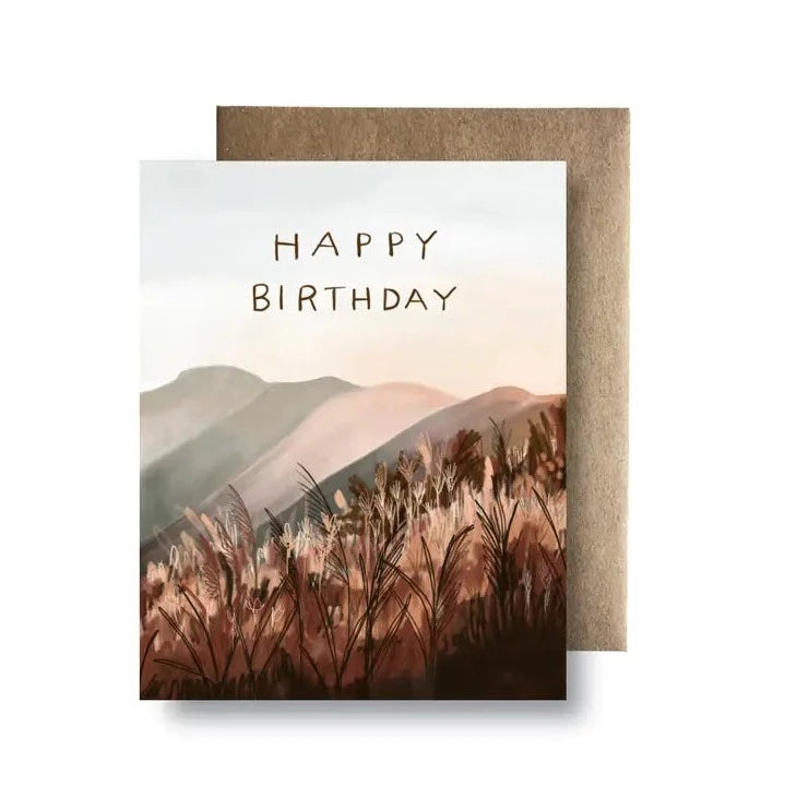 Happy Birthday Pink Hills Card