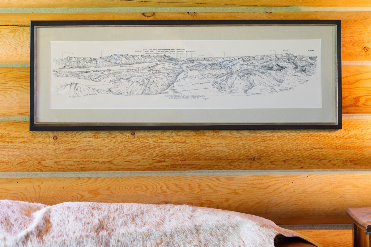 Jackson Hole Physiographic Map - Grant &quot;Tiny&quot; Hagen