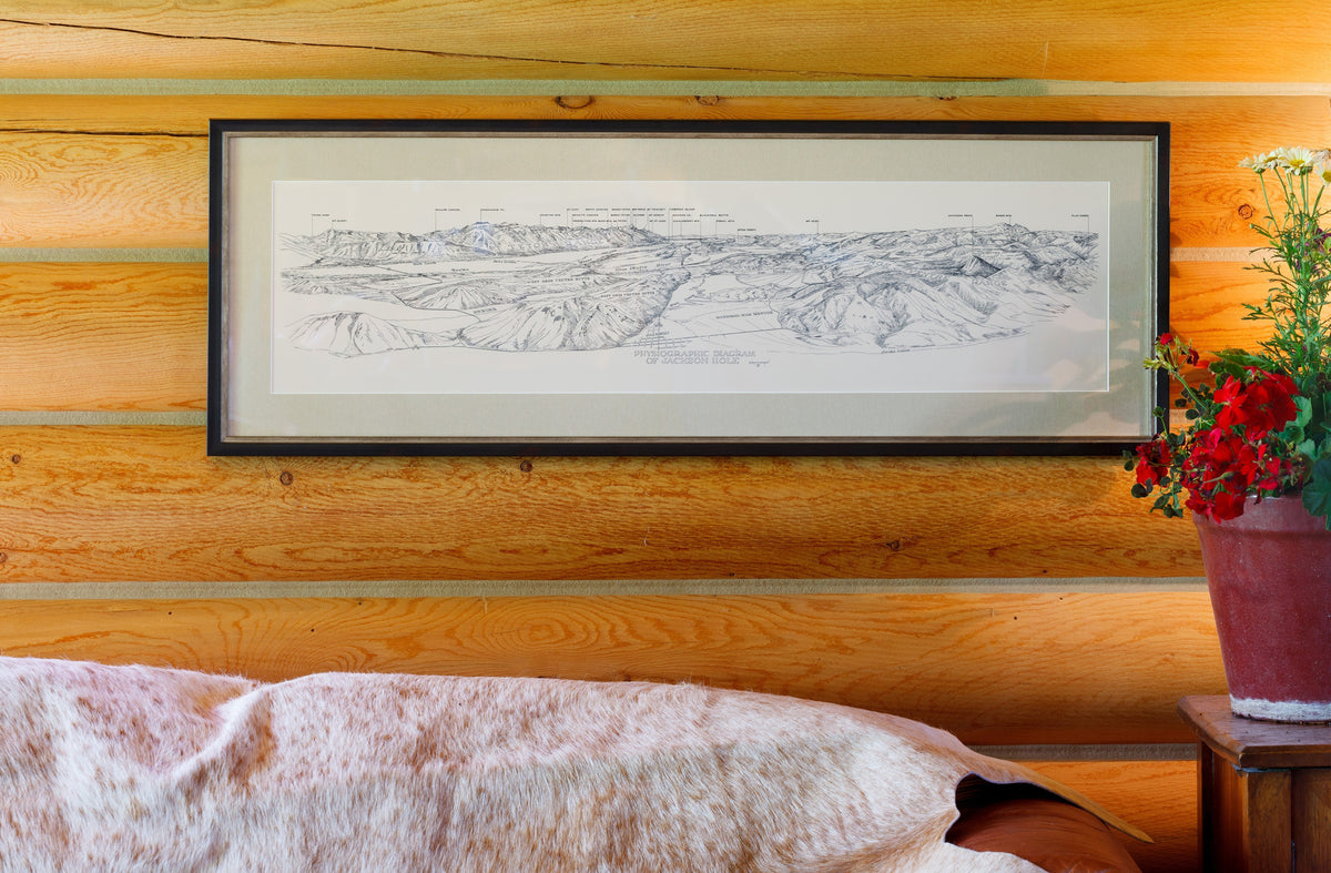Jackson Hole Physiographic Map - Grant &quot;Tiny&quot; Hagen