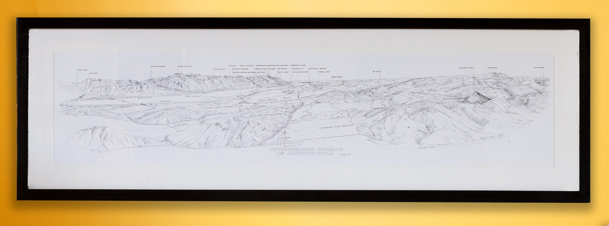 Jackson Hole Physiographic Map - Grant "Tiny" Hagen