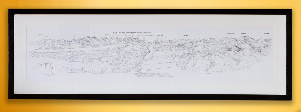 Jackson Hole Physiographic Map - Grant &quot;Tiny&quot; Hagen