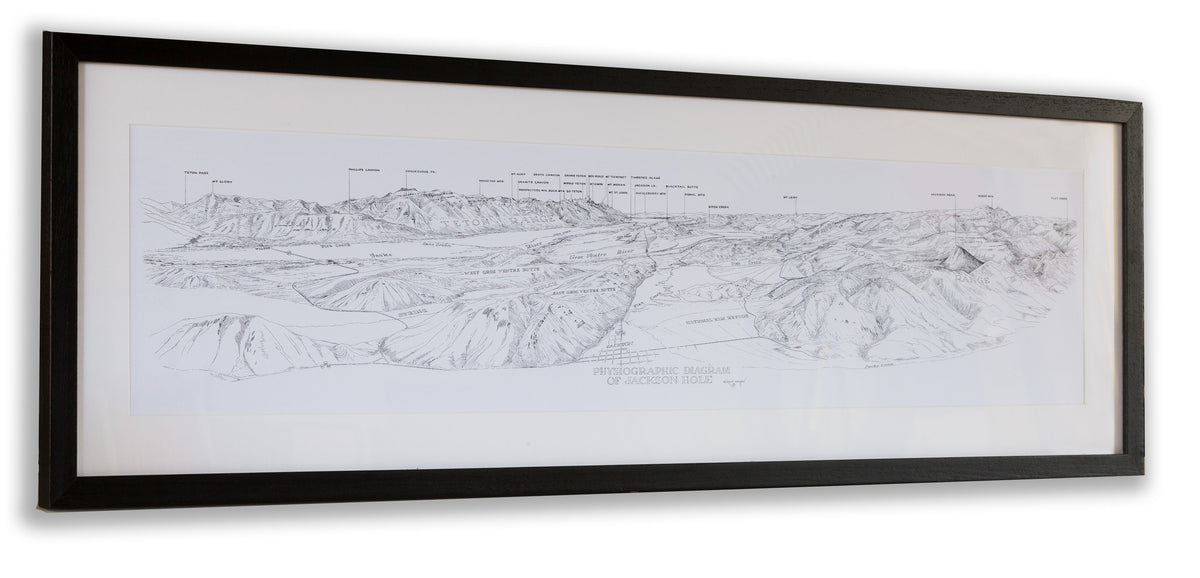Jackson Hole Physiographic Map - Grant &quot;Tiny&quot; Hagen