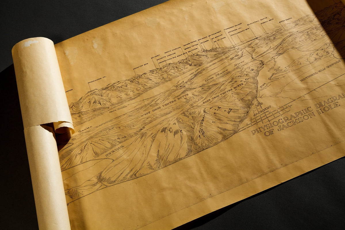 Jackson Hole Physiographic Map - Grant &quot;Tiny&quot; Hagen