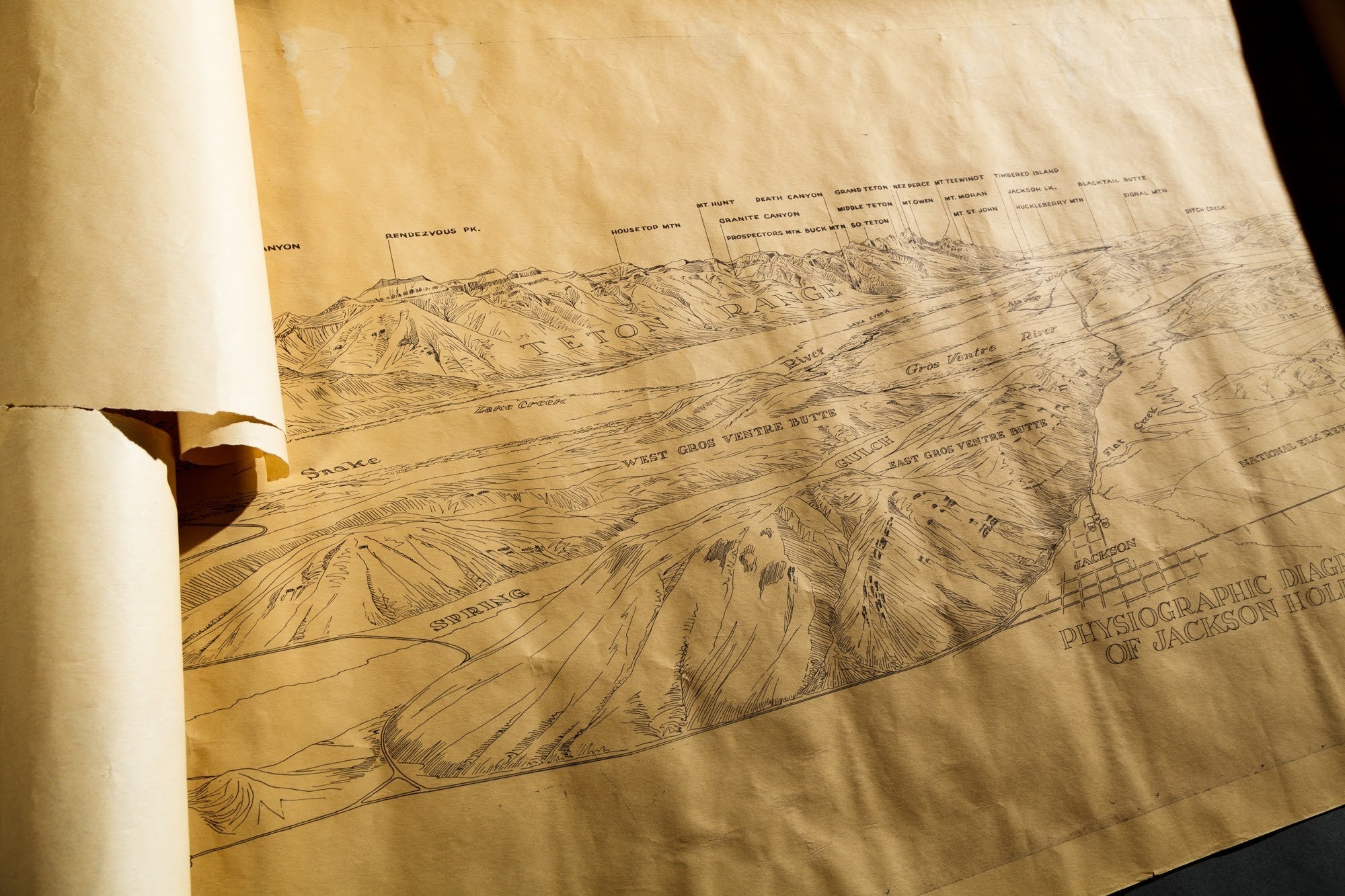 Jackson Hole Physiographic Map - Grant "Tiny" Hagen