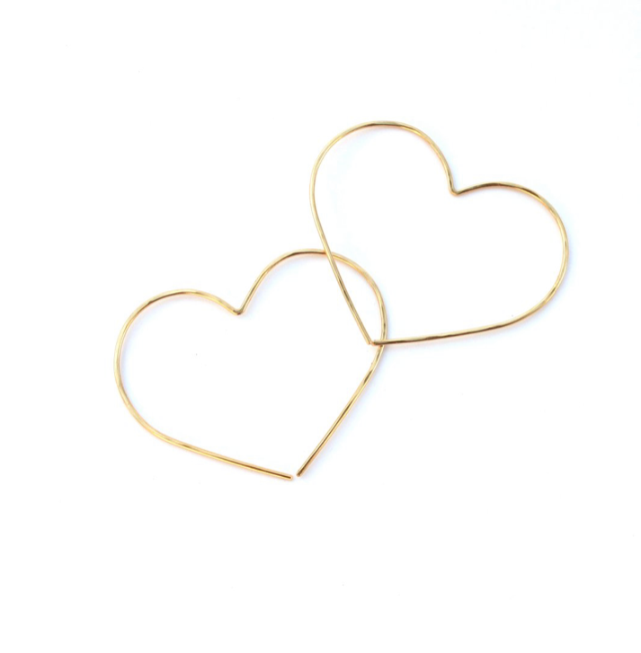 Heart Threader Hoops