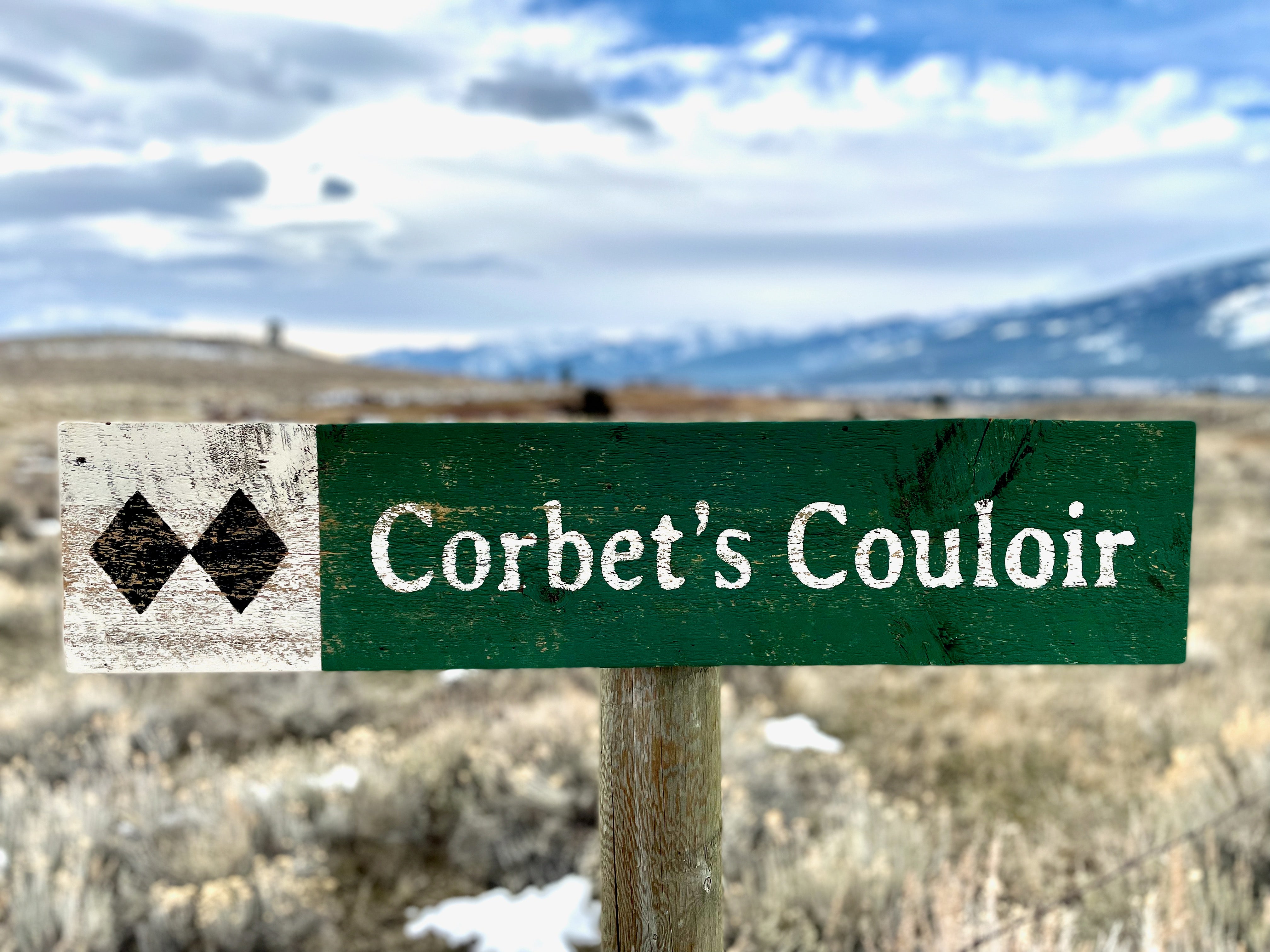 Corbet's Couloir Barnwood Sign