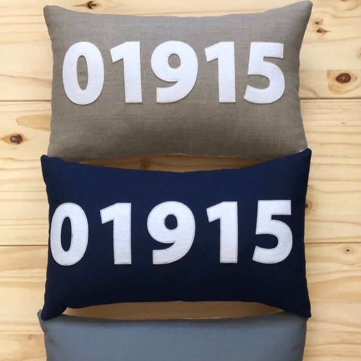 Custom Zip Code Lumbar Pillow