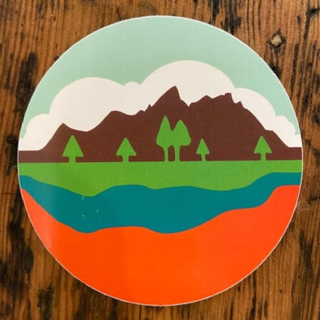 Retro Mountain Sticker