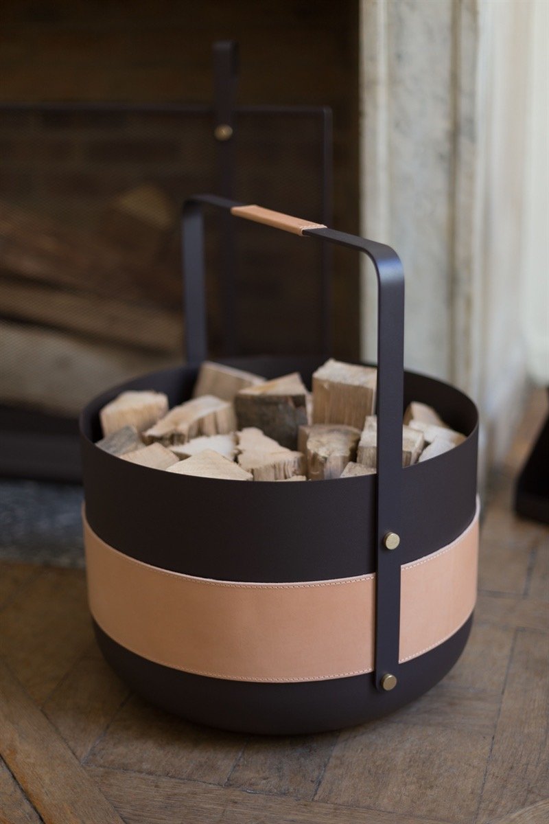 Wood Basket - Noir