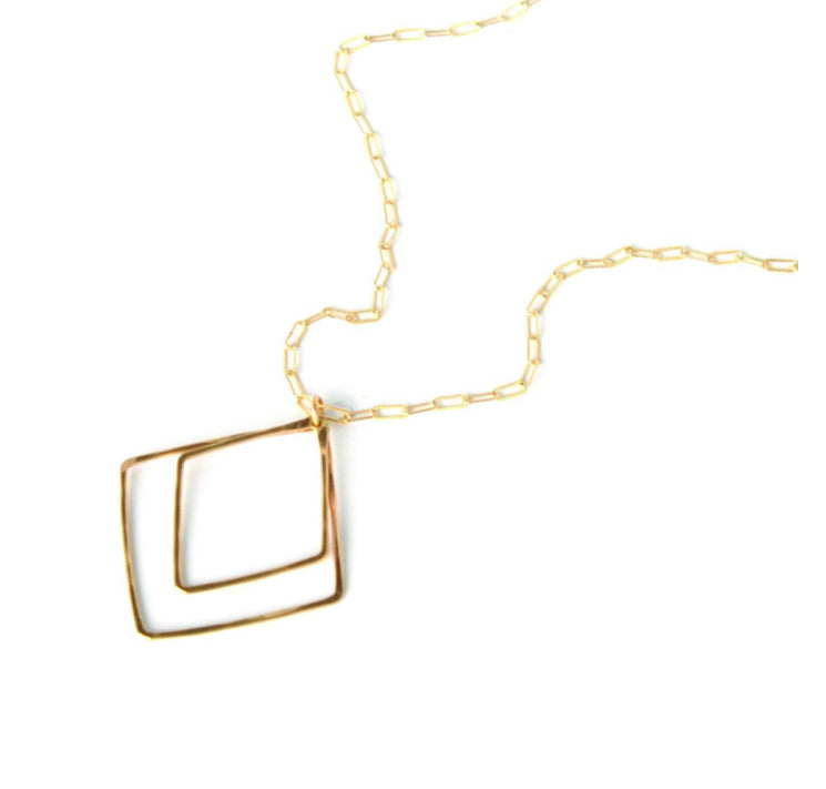Double Diamond Necklace