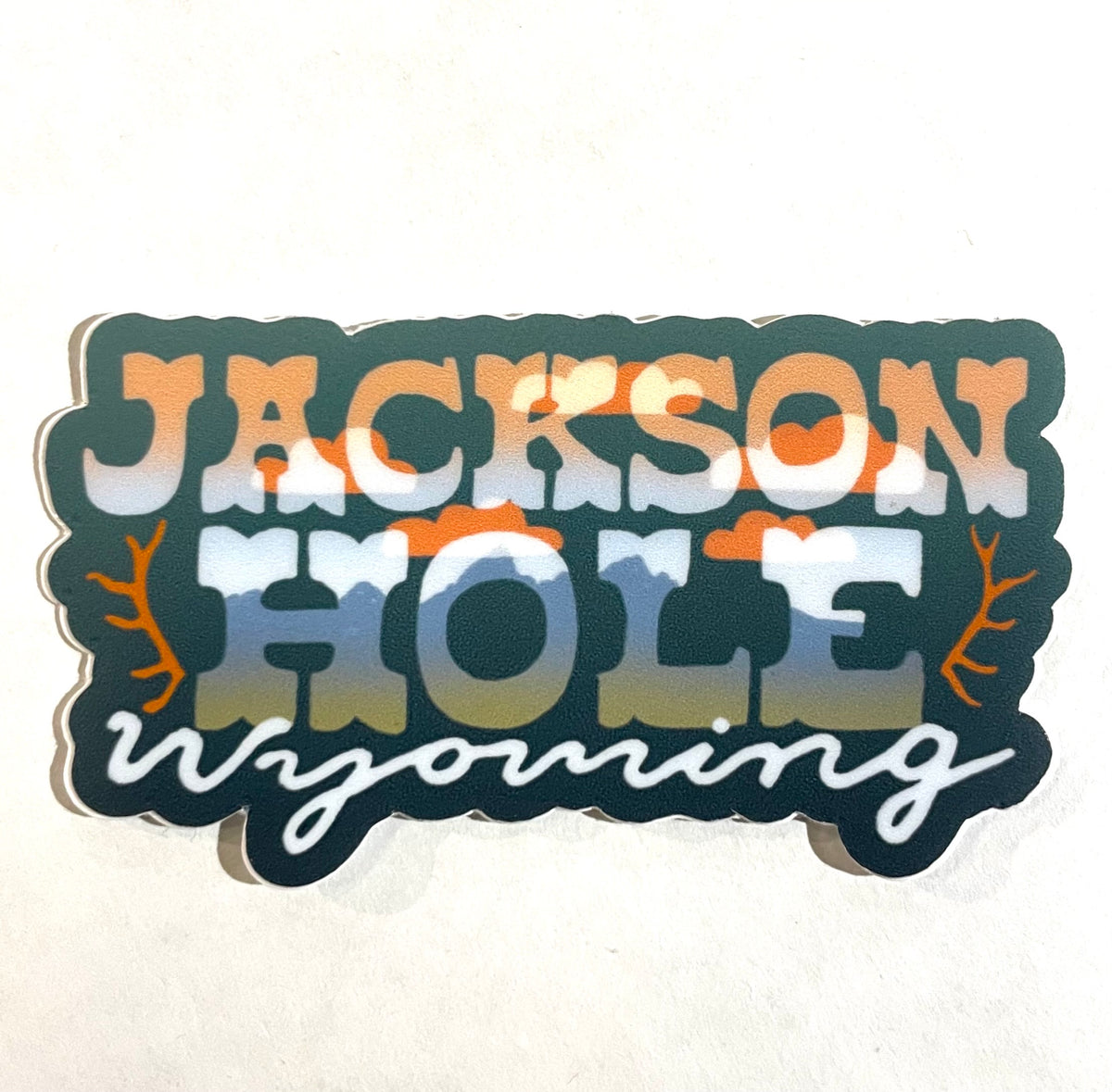 Jackson Hole Antler Sticker