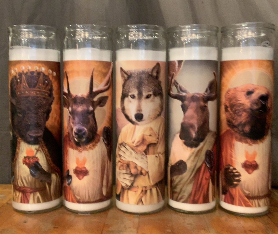 Wildlife Prayer Candle - Bison