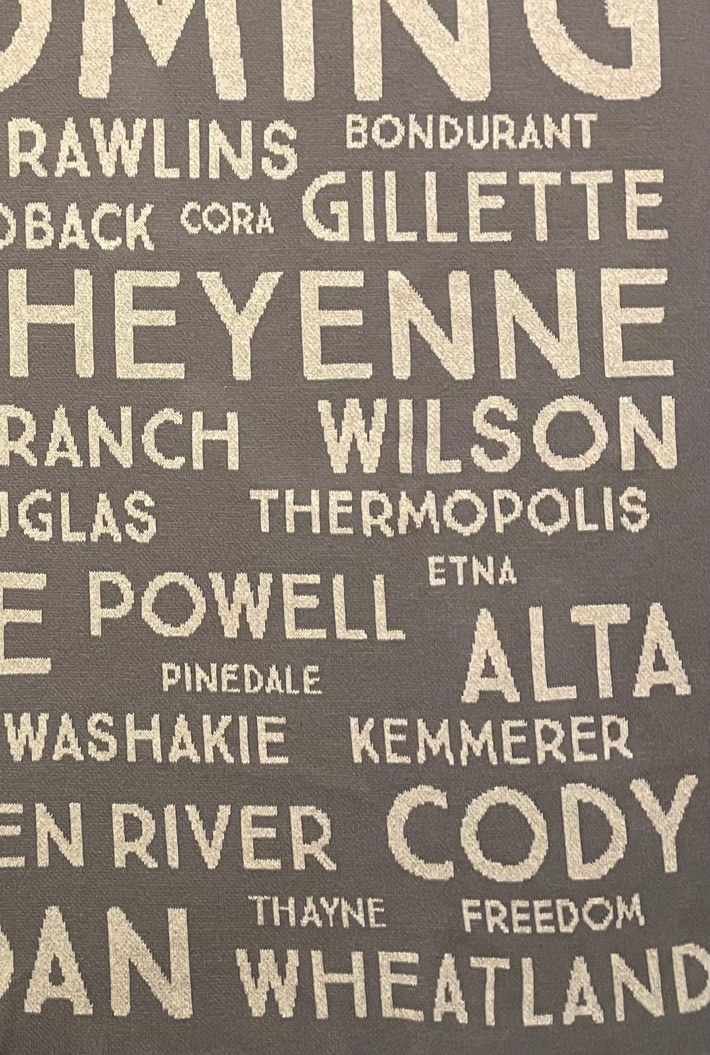 Wyoming Cities and Town Blanket