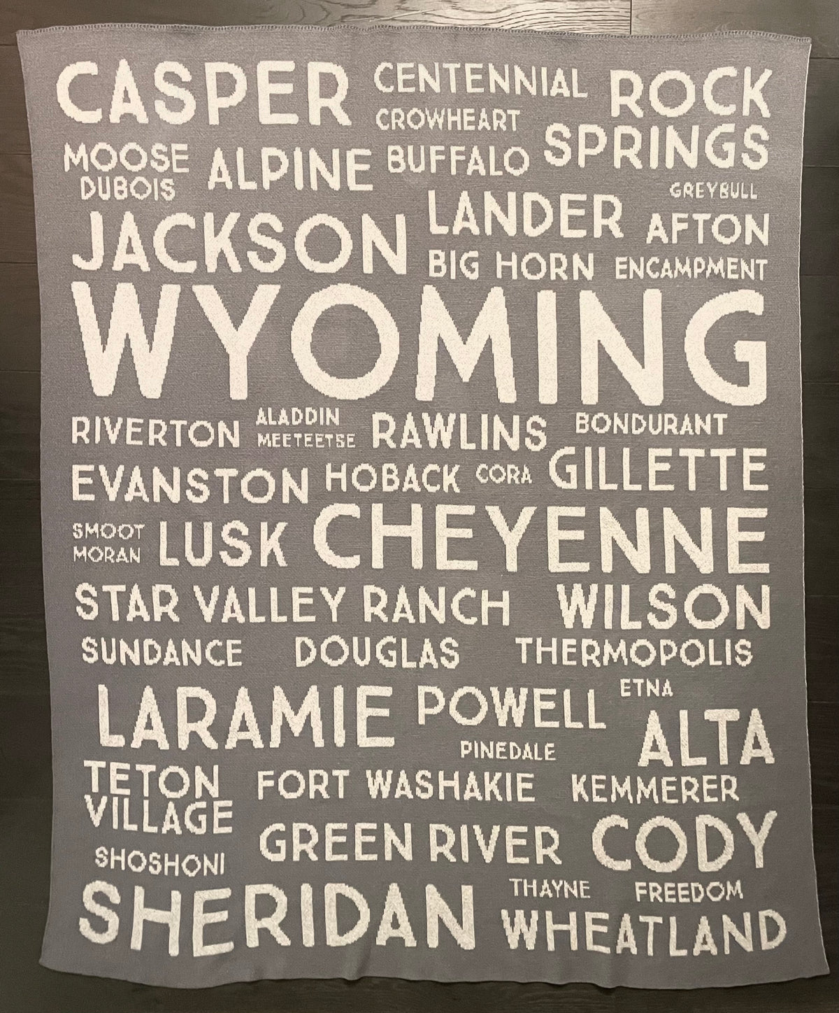 Wyoming Cities and Town Blanket
