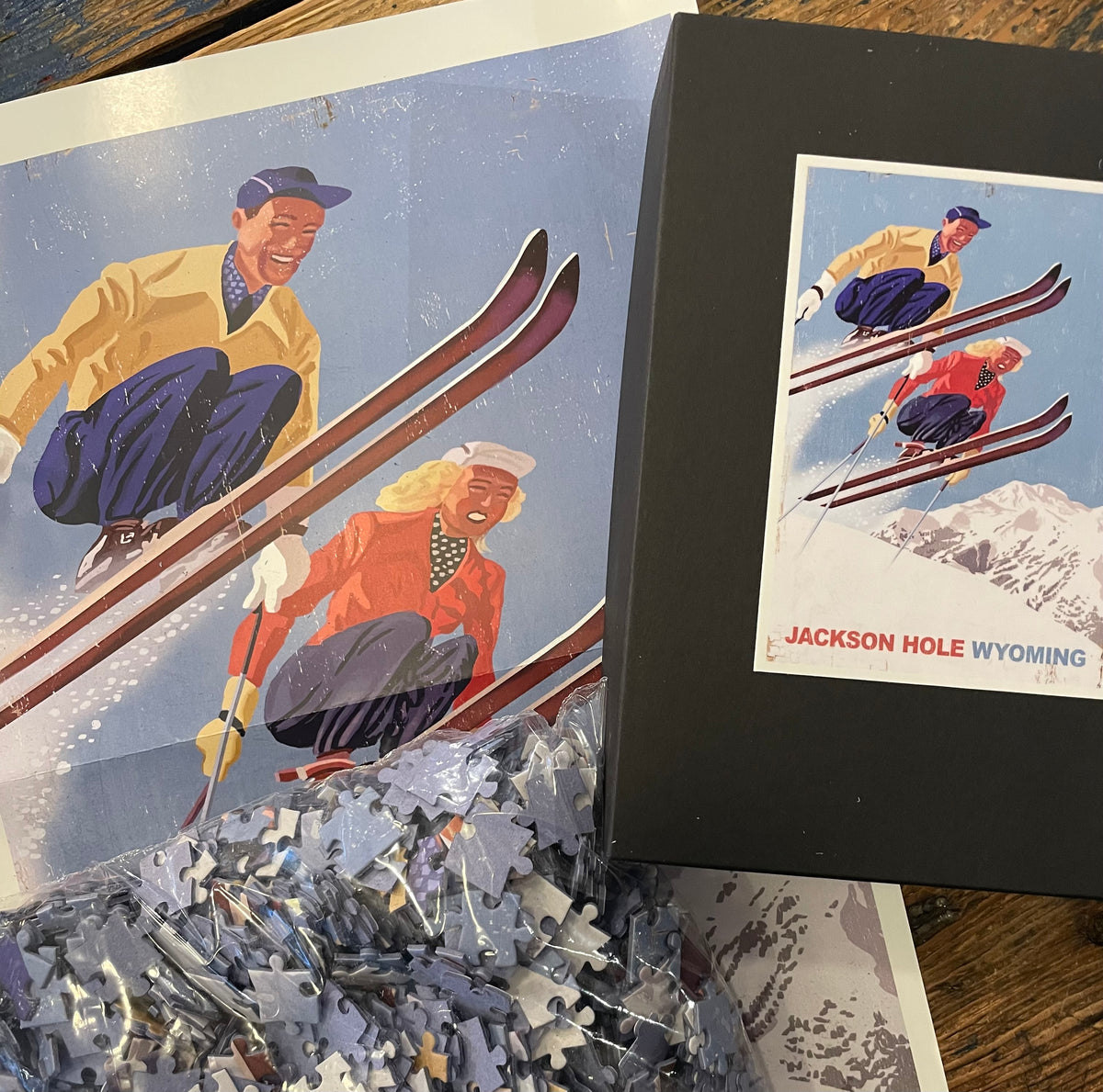 Jackson Hole Vintage Ski Puzzle