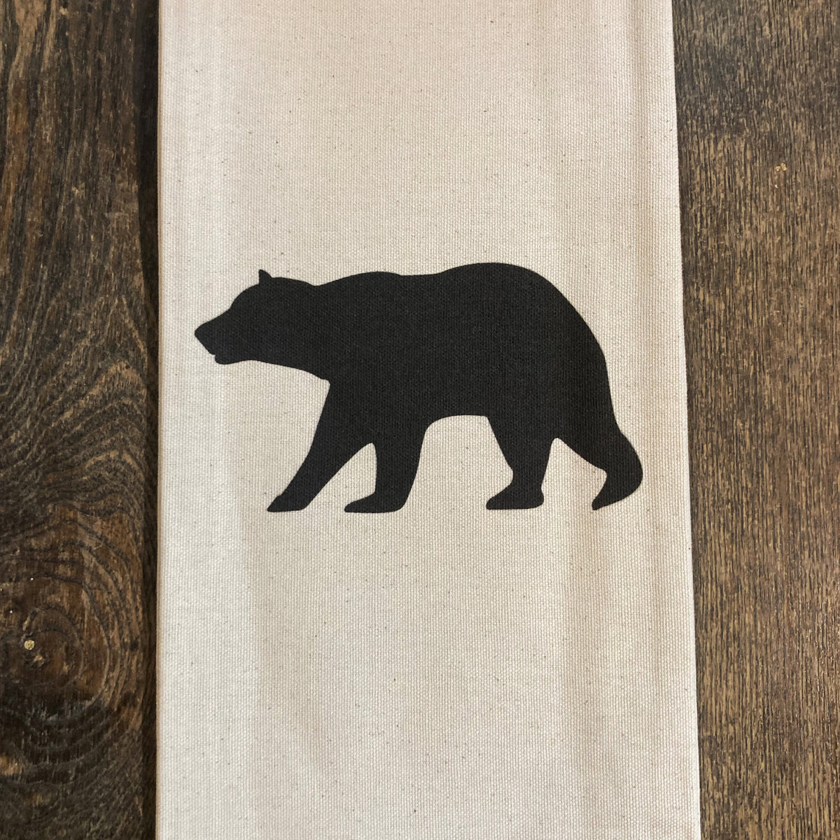 Red Nose Bear Tea Towel, Made in Jackson Hole