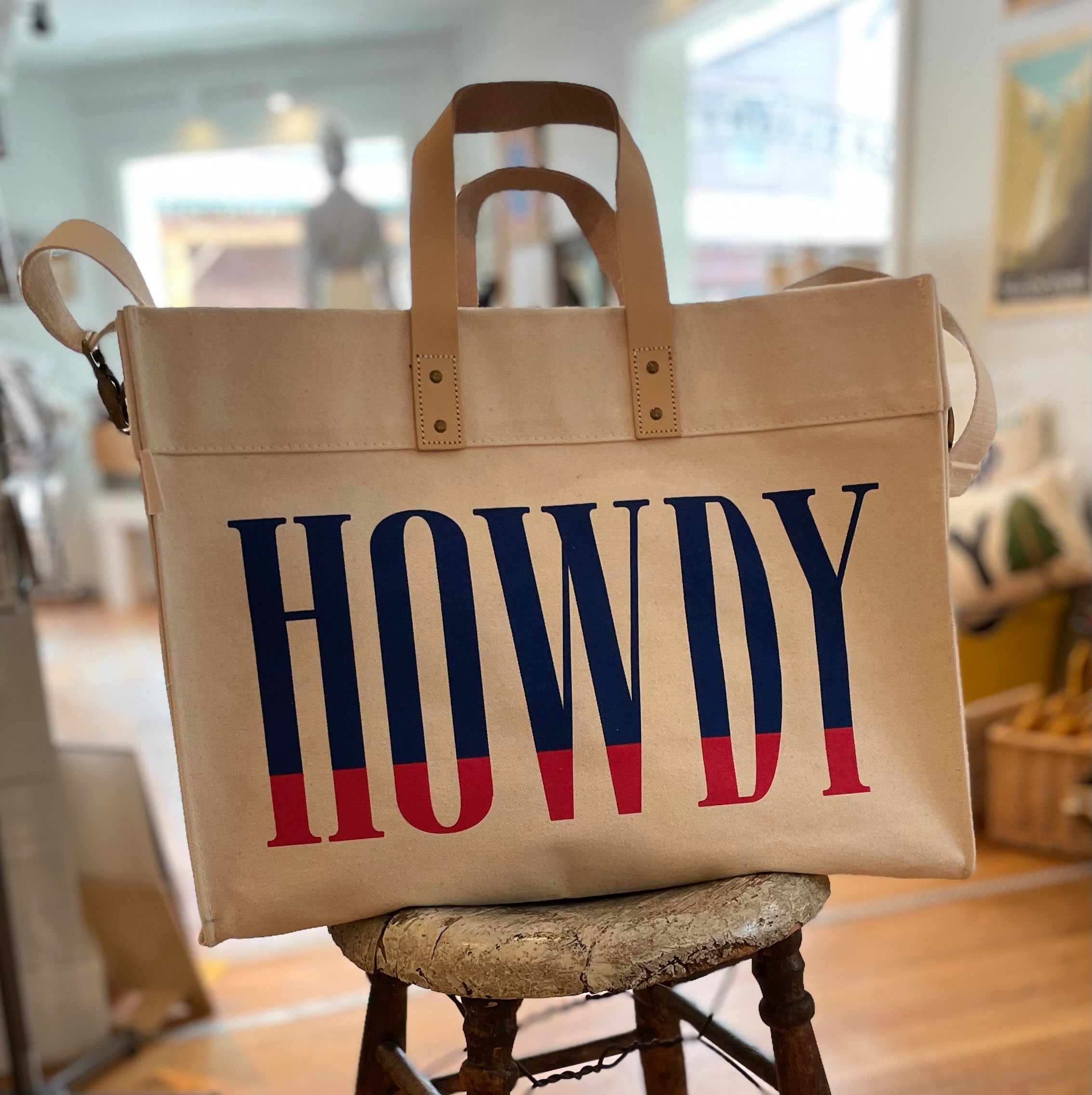 Howdy Tote - Red Dipped
