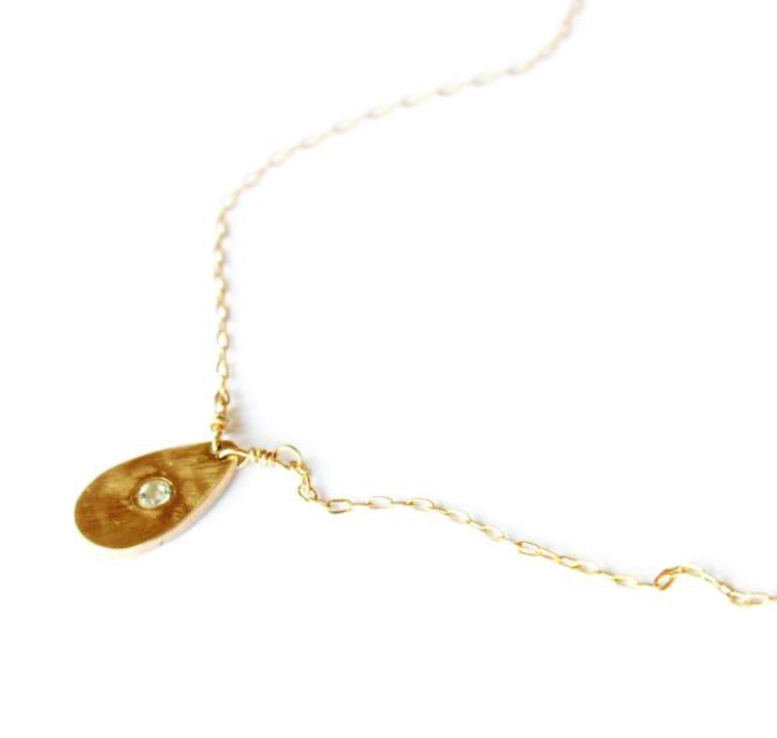 Sparkly Tear Drop Necklace