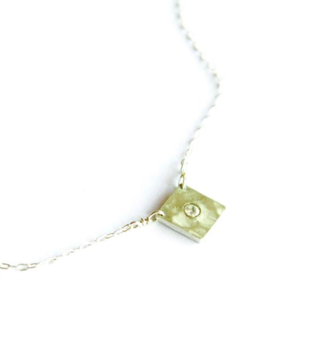 Sparkly Square Necklace