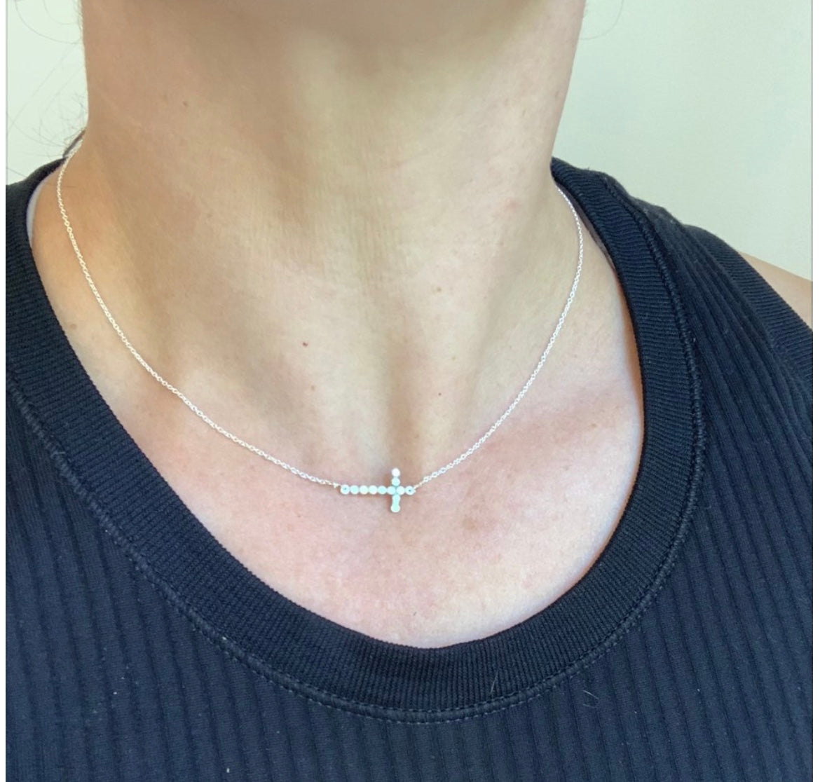 Bubble Cross Necklace