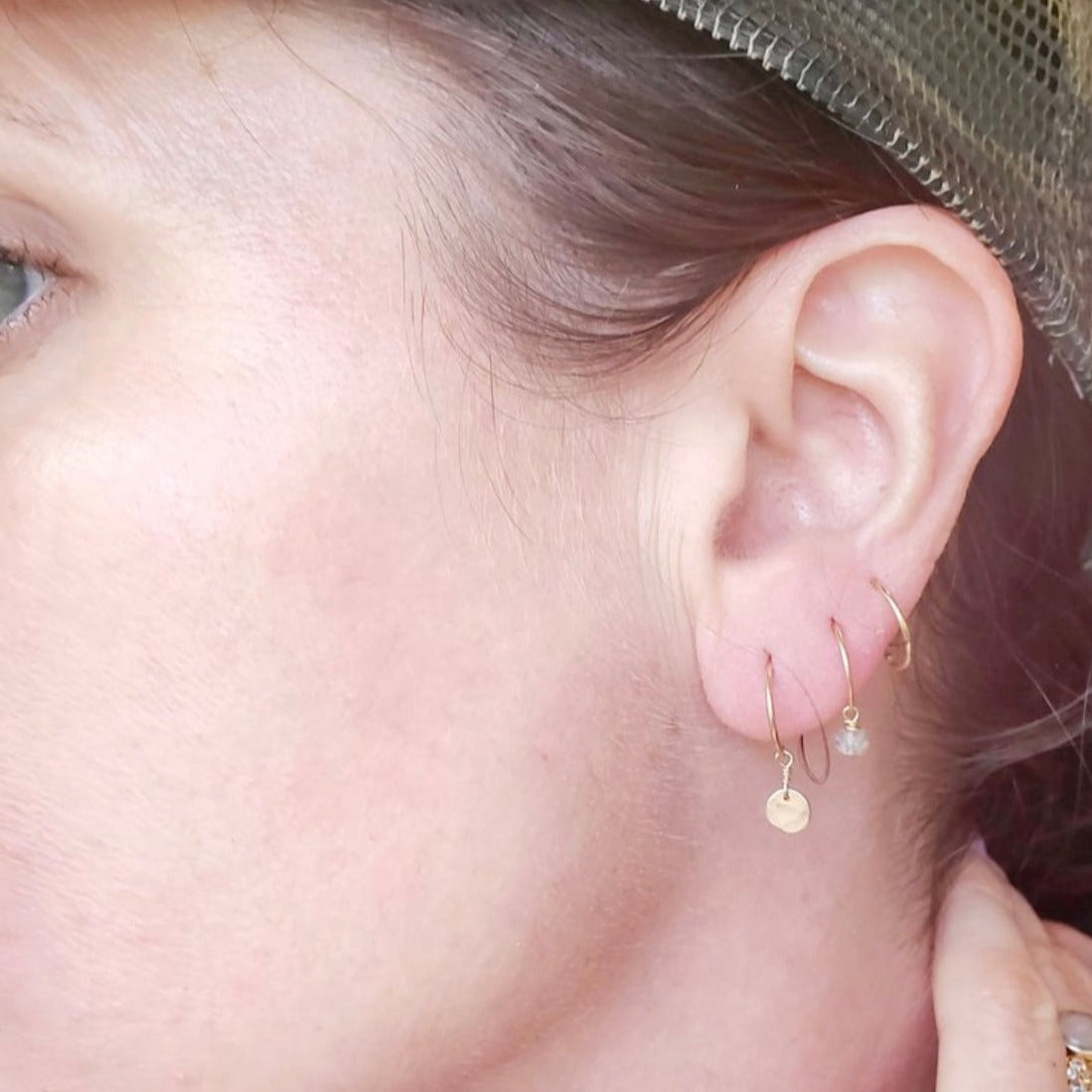 Little Disc &quot;Lobe Hugger&quot; Earrings