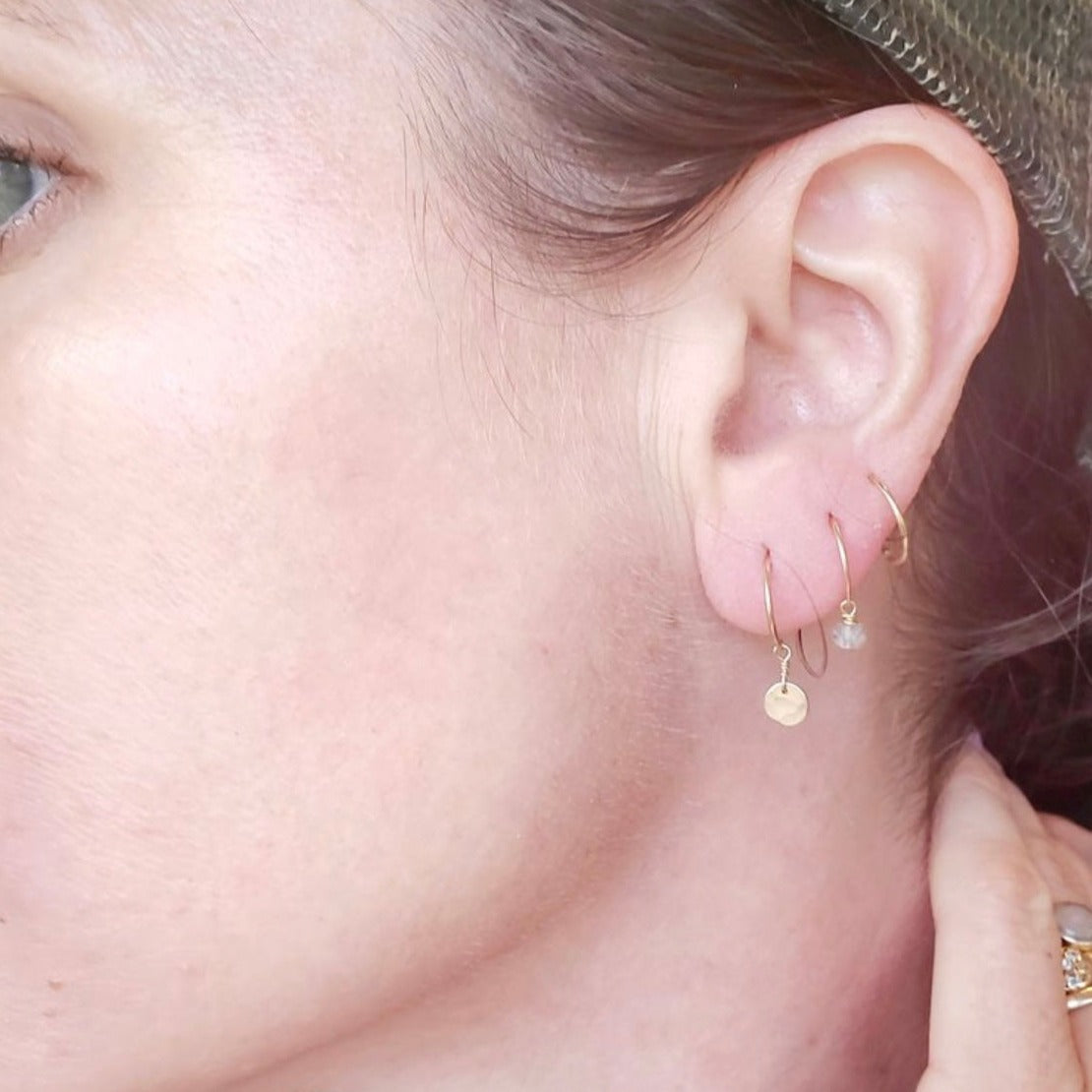 Herkimer "Lobe Hugger" Earrings