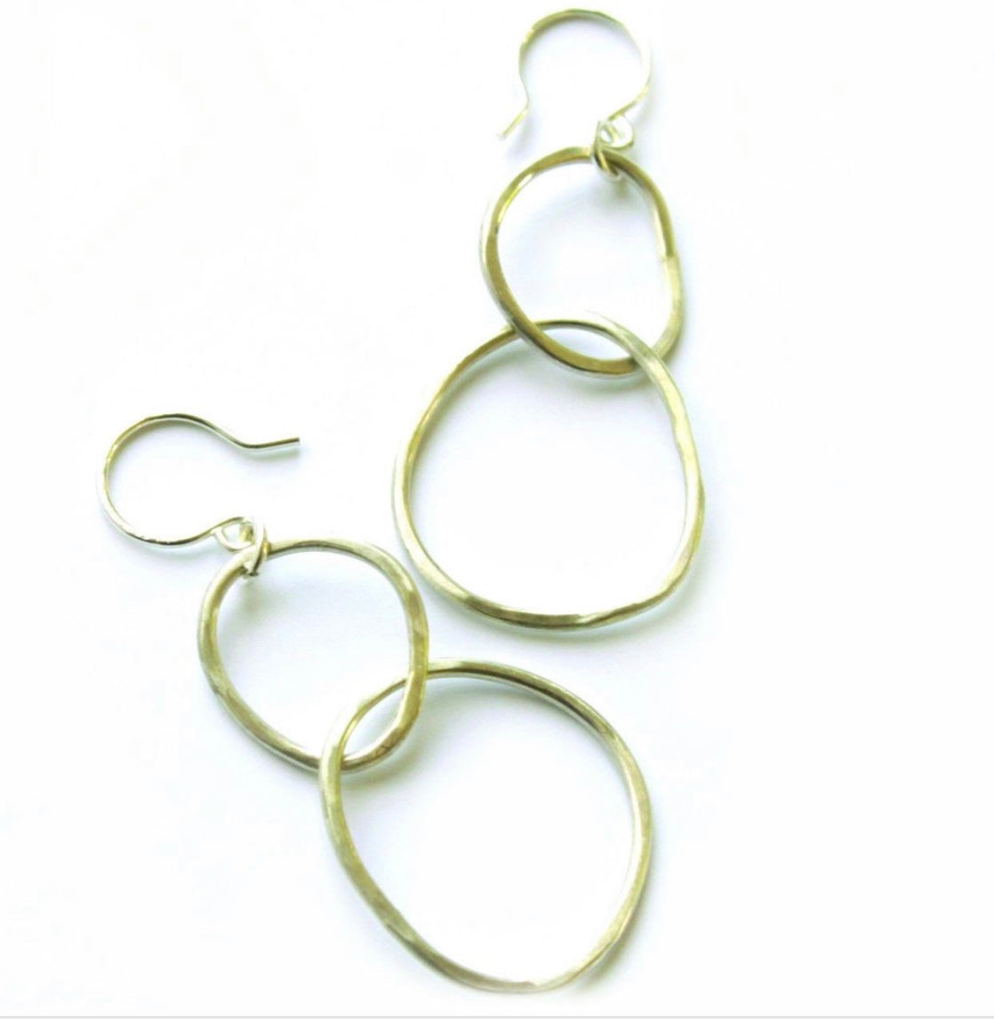 Free Form Kissing Circle Earrings