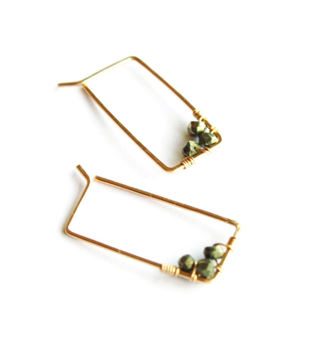 Small Adorned Rectangle Hoops