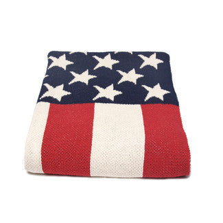 US Flag Throw Blanket