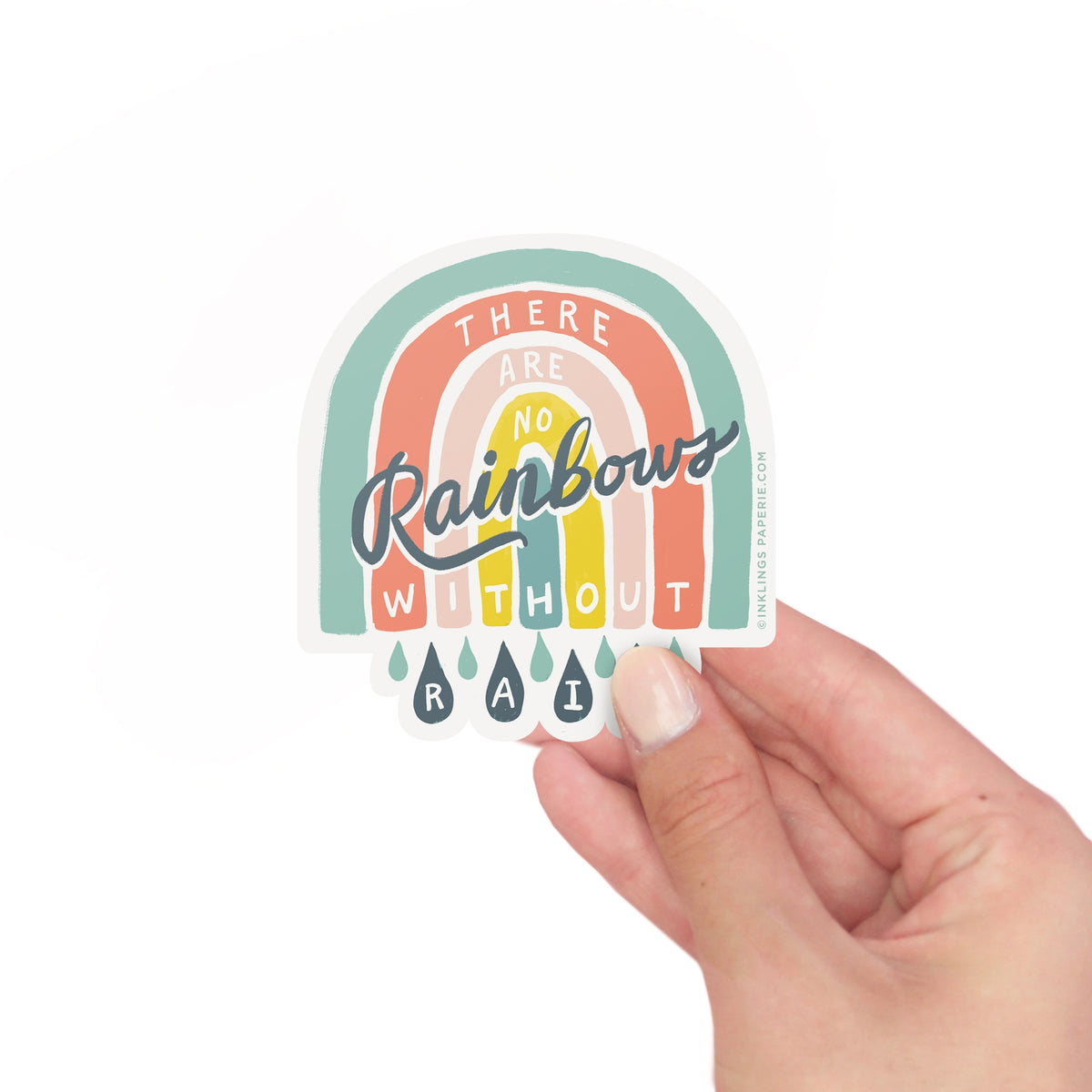 Rain and Rainbow Card w/ Sticker