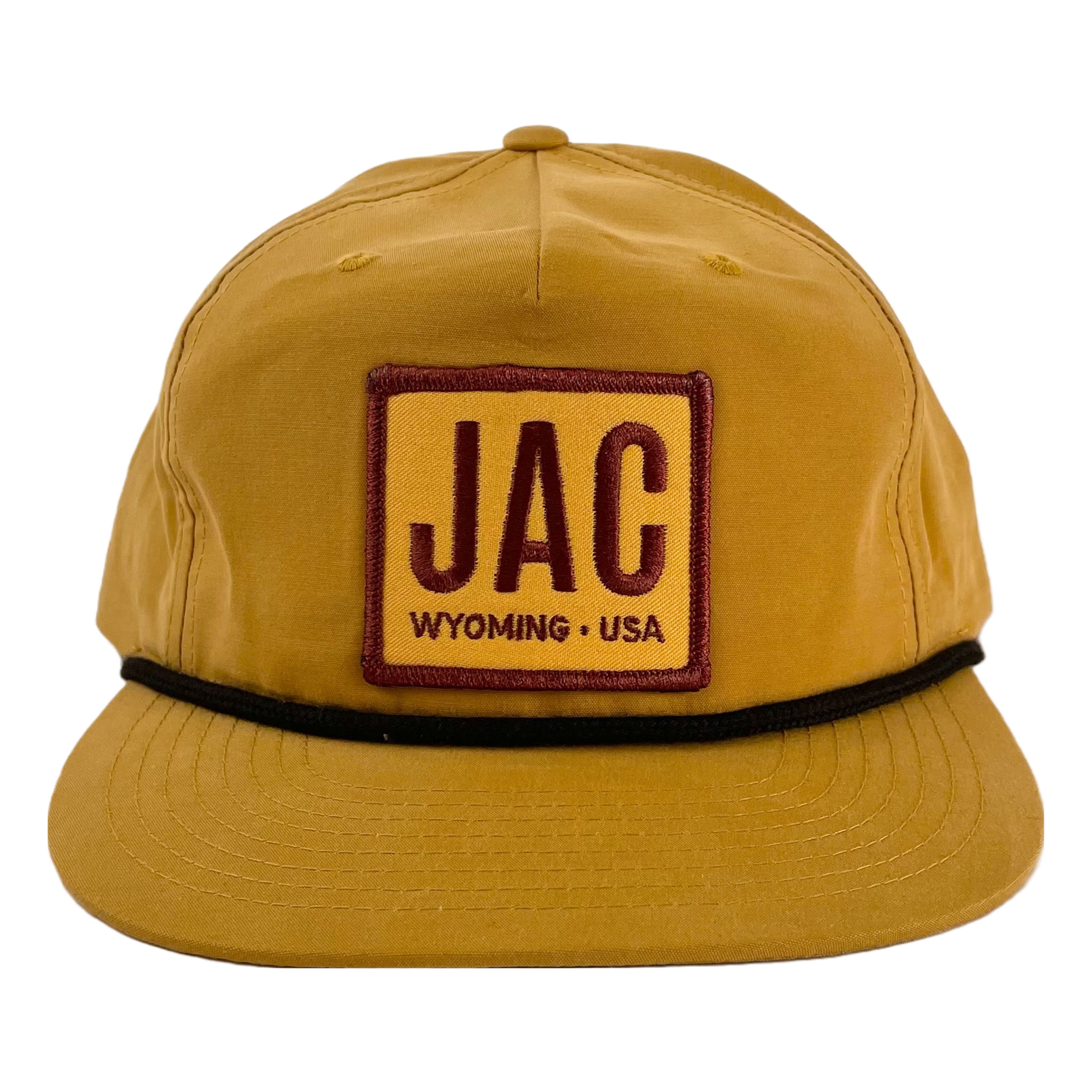 Mustard Yellow JAC Wyoming USA Patch - Grandpa Pinch Hat