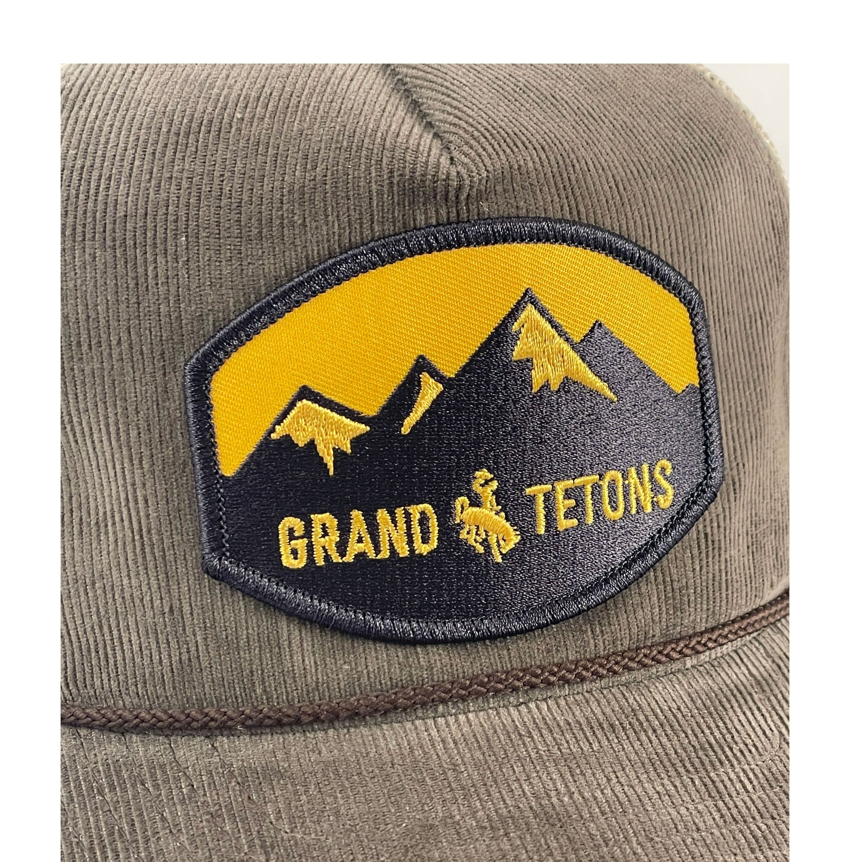 Brown Corduroy Grand Tetons Patch Trucker Hat