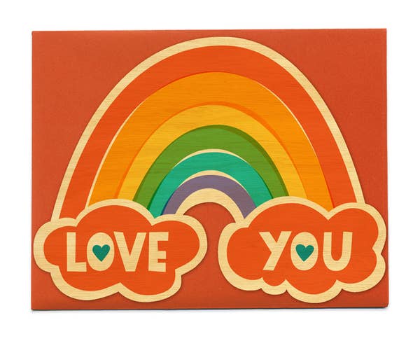 Love You Wooden Rainbow