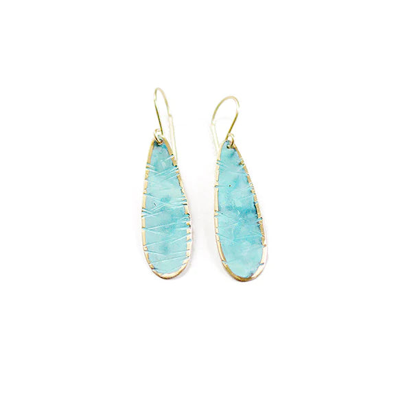 Patina Turquoise Drop Earrings
