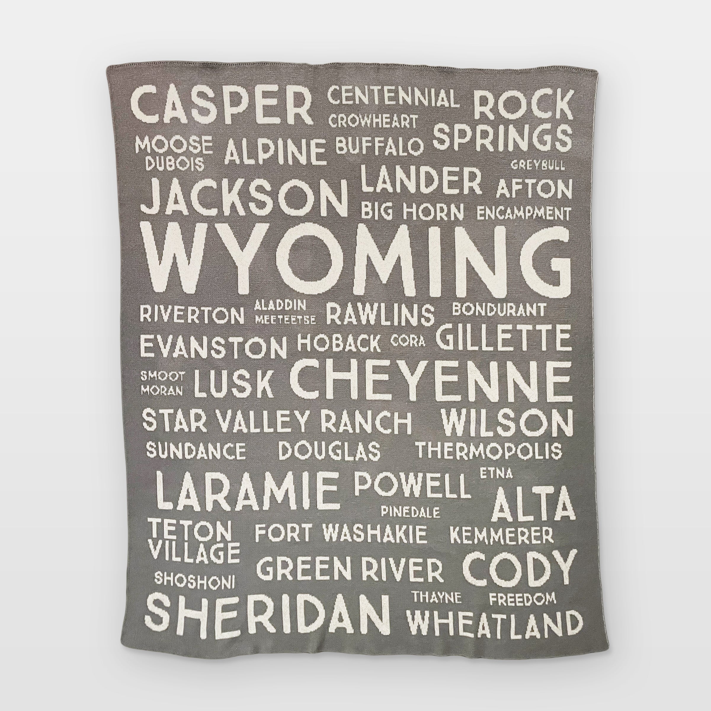 Wyoming Cities and Town Blanket