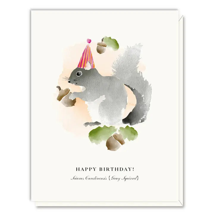 Nutty Squirrel Birthday Card