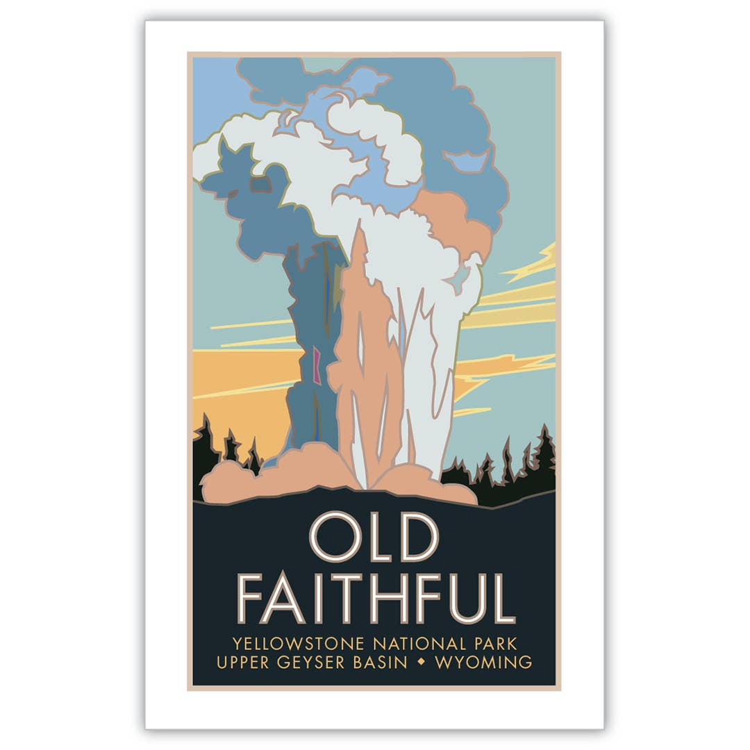 Old Faithful Yellowstone National Park Poster