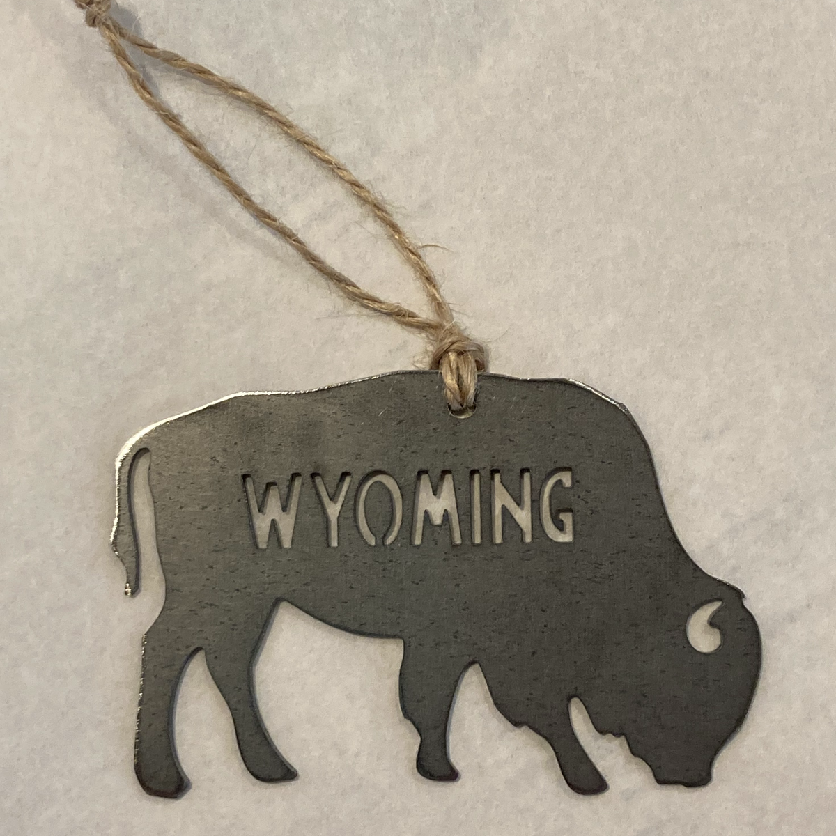 Recycled Steel Bison Ornament